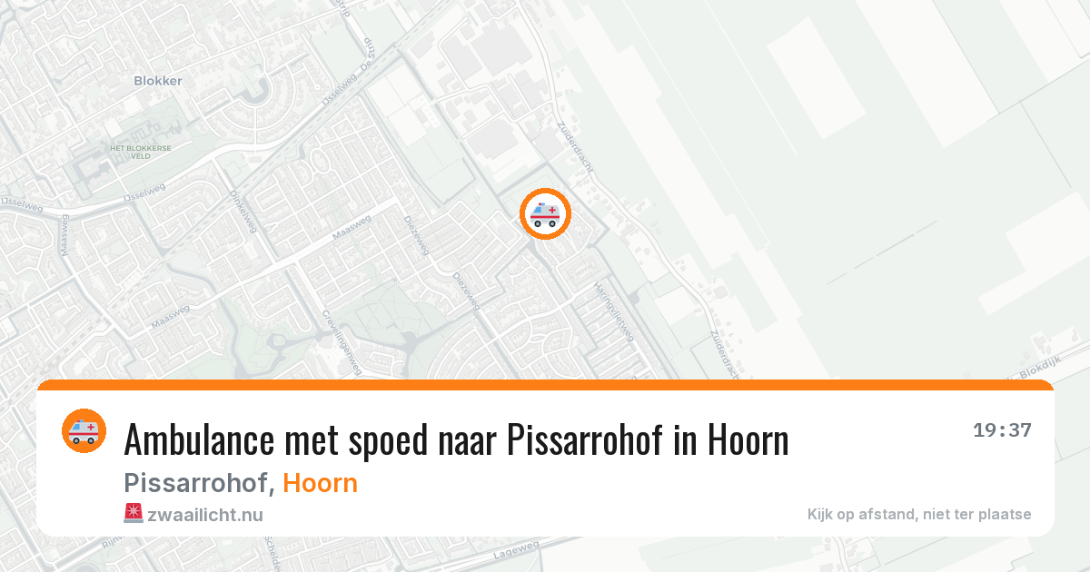 Ambulance met spoed naar Pissarrohof in Hoorn — 10 jul 2026