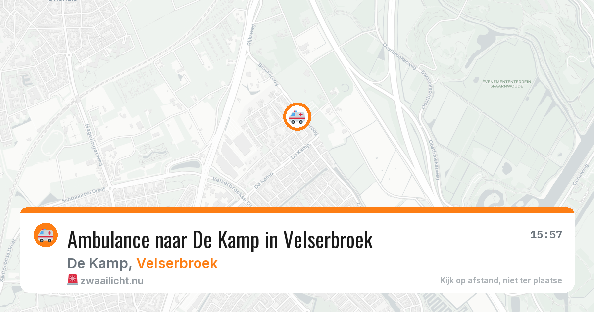 Ambulance naar De Kamp in Velserbroek — 29 jan 2026