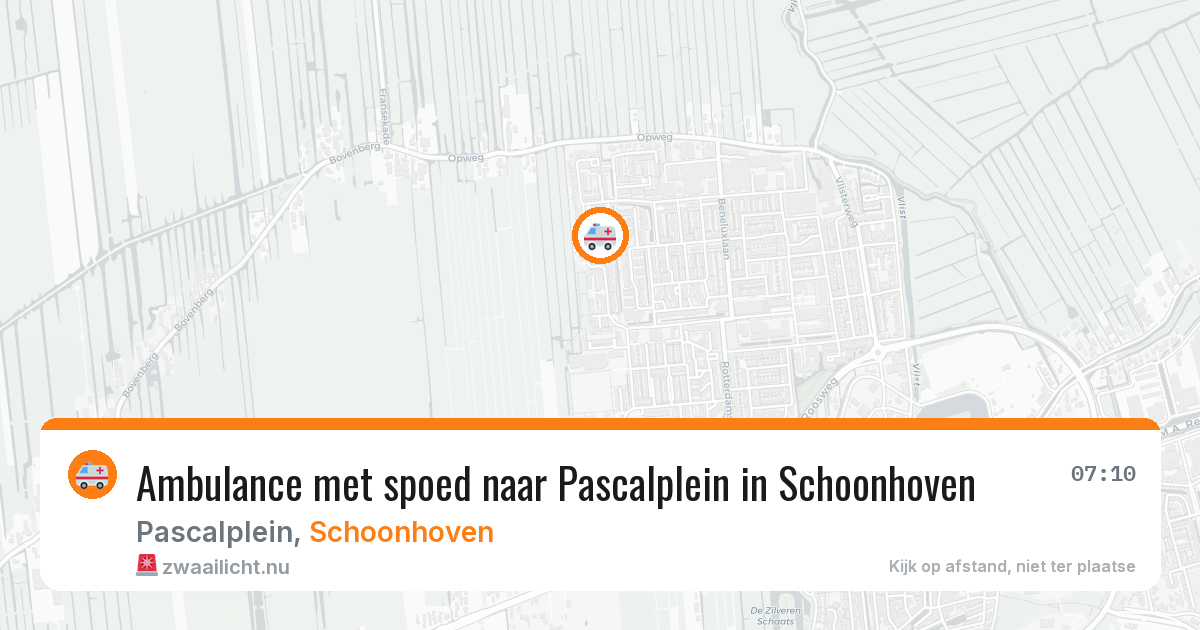Ambulance met spoed naar Pascalplein in Schoonhoven — 19 mrt 2026