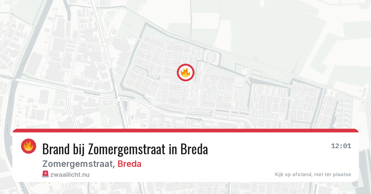Brand bij Zomergemstraat in Breda — 7 apr 2026