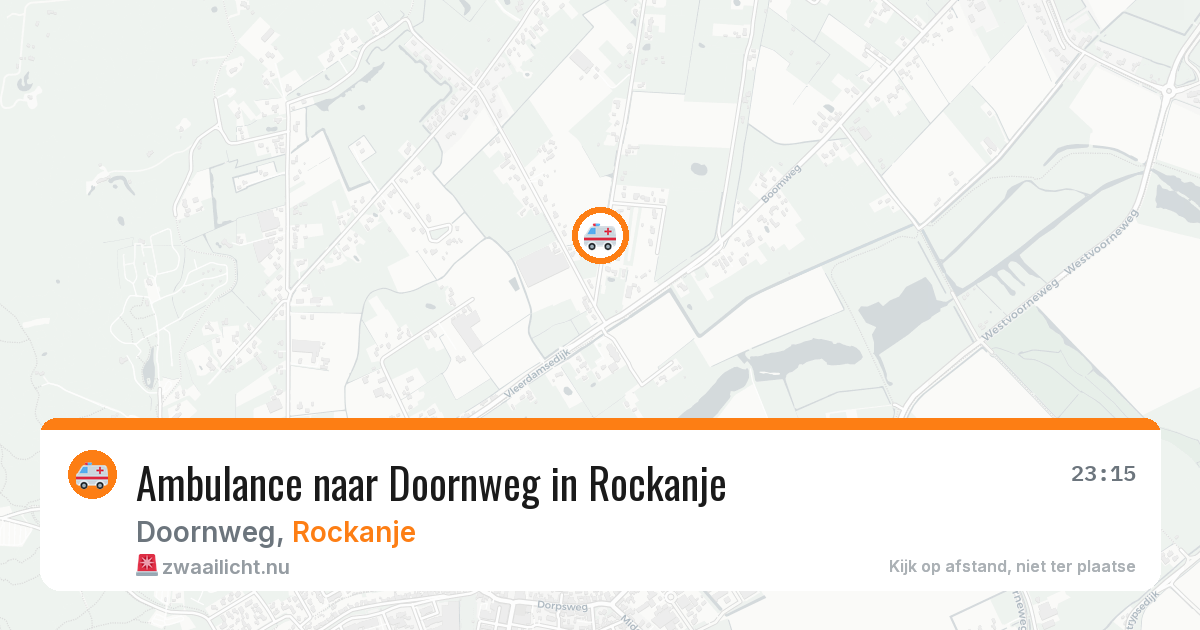 Ambulance naar Doornweg in Rockanje — 11 jul 2026