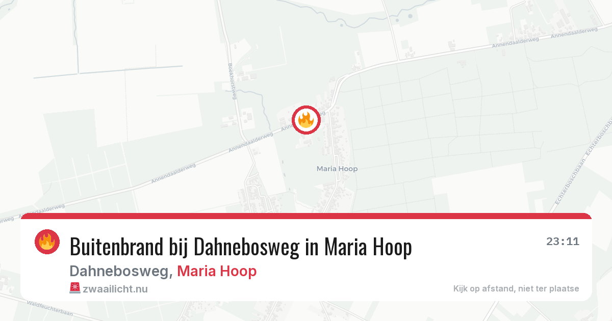 Buitenbrand bij Dahnebosweg in Maria Hoop — 27 mrt 2026