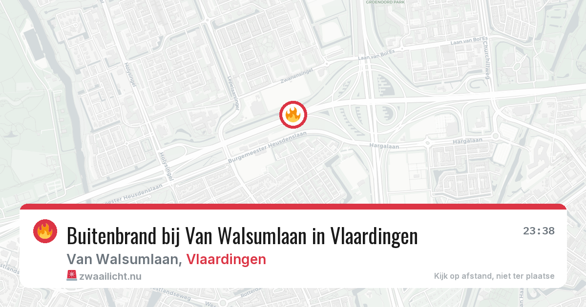 Buitenbrand bij Van Walsumlaan in Vlaardingen — 16 jul 2026