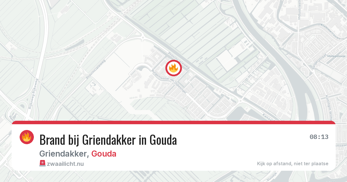 Brand bij Griendakker in Gouda — 5 jun 2026