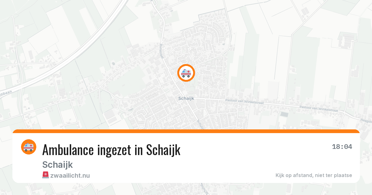 Ambulance ingezet in Schaijk — 16 jul 2026
