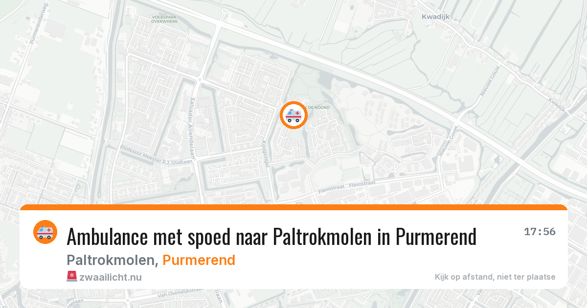 Ambulance met spoed naar Paltrokmolen in Purmerend — 18 jul 2026