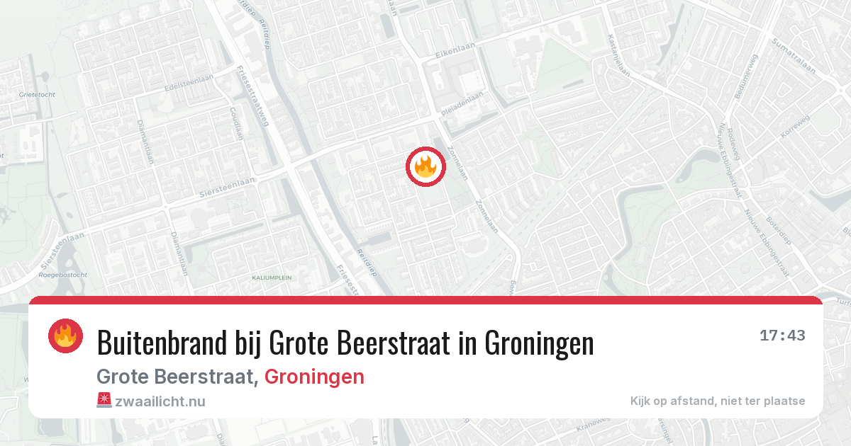 Buitenbrand bij Grote Beerstraat in Groningen — 23 mei 2026