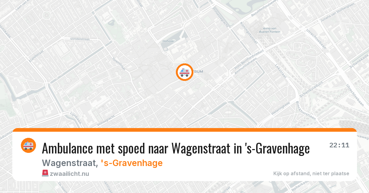 Ambulance met spoed naar Wagenstraat in 's-Gravenhage — 17 mrt 2026