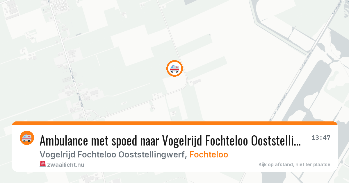 Ambulance met spoed naar Vogelrijd Fochteloo Ooststellingwerf in Fochteloo — 17 jul 2026