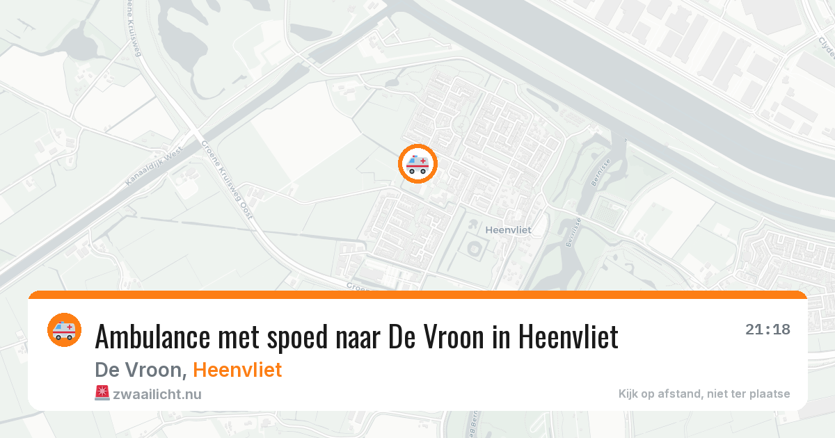 Ambulance met spoed naar De Vroon in Heenvliet — 15 jul 2026