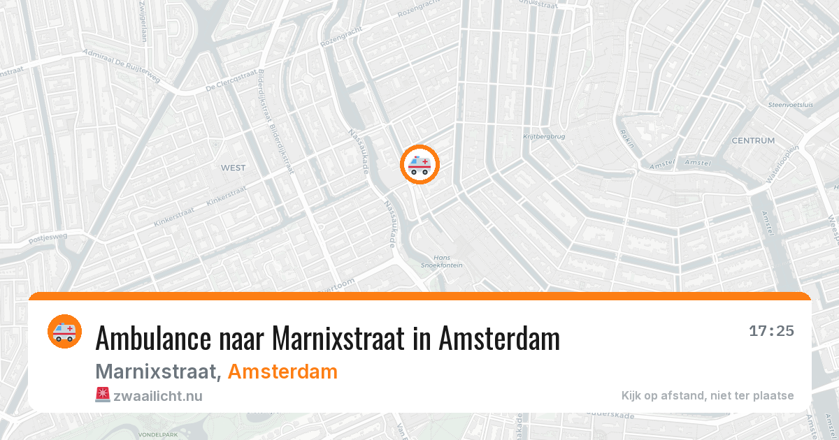 Ambulance naar Marnixstraat in Amsterdam — 24 mrt 2026