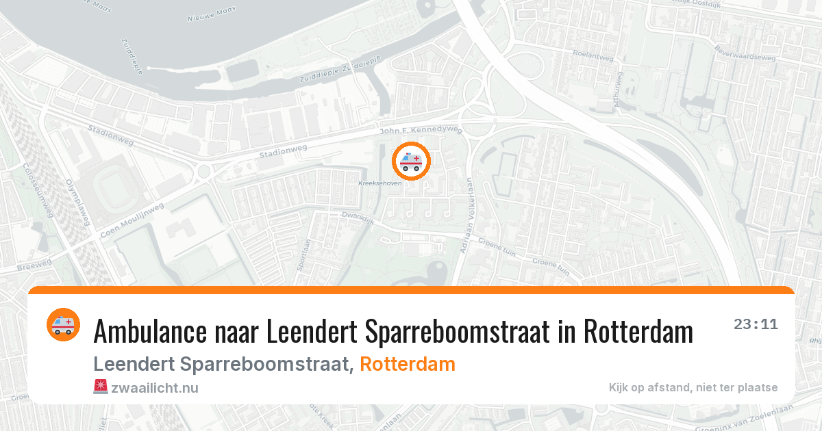 Ambulance naar Leendert Sparreboomstraat in Rotterdam — 18 jul 2026