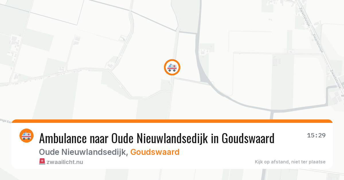 Ambulance naar Oude Nieuwlandsedijk in Goudswaard — 6 apr 2026