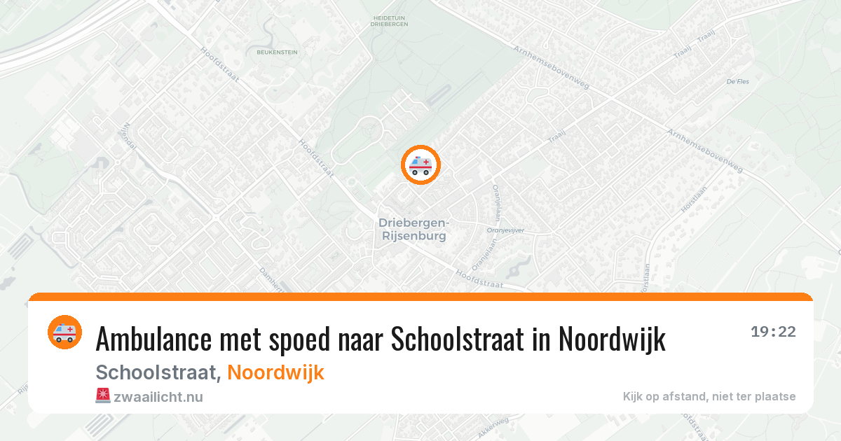 Ambulance met spoed naar Schoolstraat in Noordwijk — 25 jan 2026