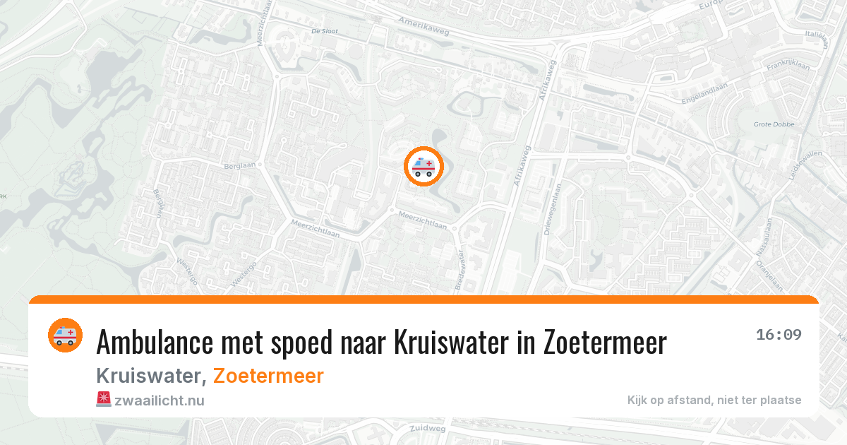 Ambulance met spoed naar Kruiswater in Zoetermeer — 3 mrt 2026