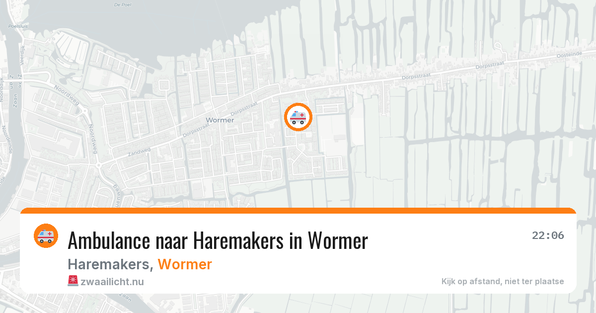 Ambulance naar Haremakers in Wormer — 21 mei 2026