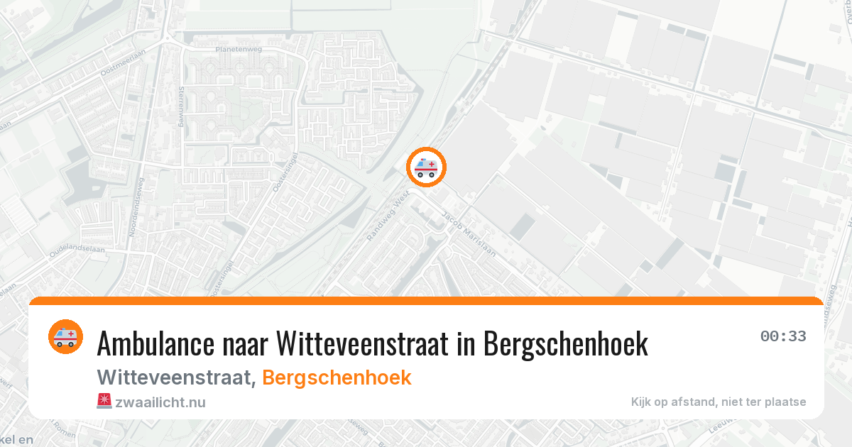 Ambulance naar Witteveenstraat in Bergschenhoek — 7 apr 2026