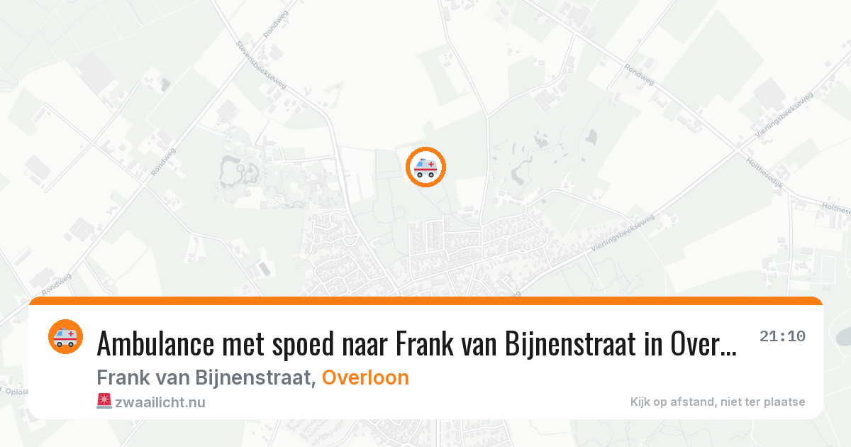Ambulance met spoed naar Frank van Bijnenstraat in Overloon — 19 jul 2026