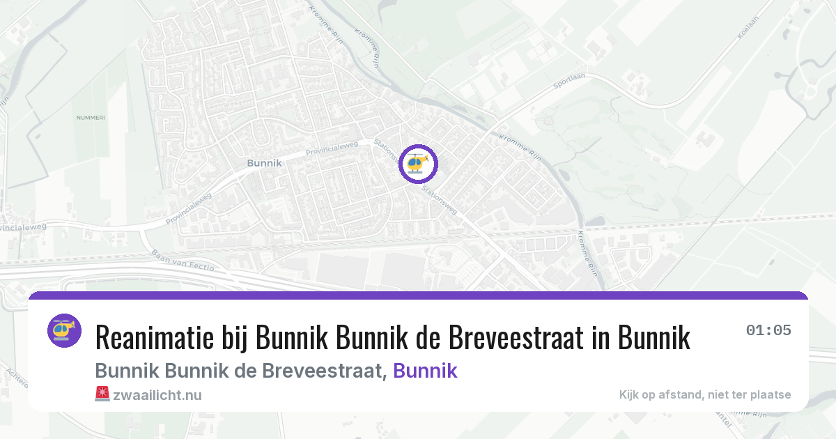 Reanimatie bij Bunnik Bunnik de Breveestraat in Bunnik — 16 jul 2026