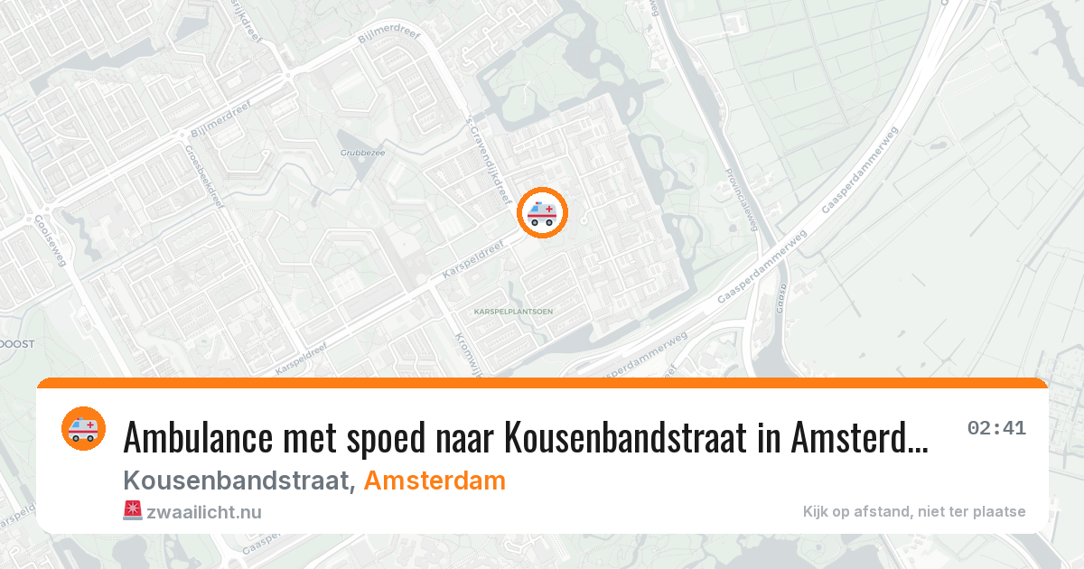 Ambulance met spoed naar Kousenbandstraat in Amsterdam — 22 mrt 2026