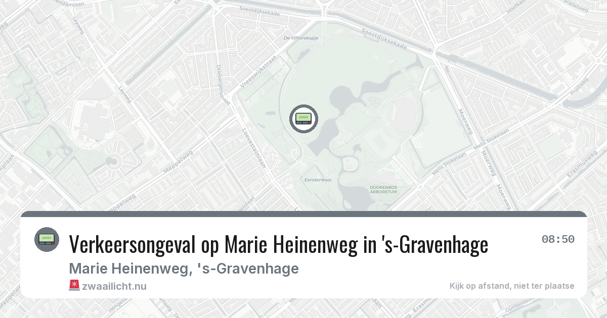 Verkeersongeval op Marie Heinenweg in 's-Gravenhage — 20 feb 2026