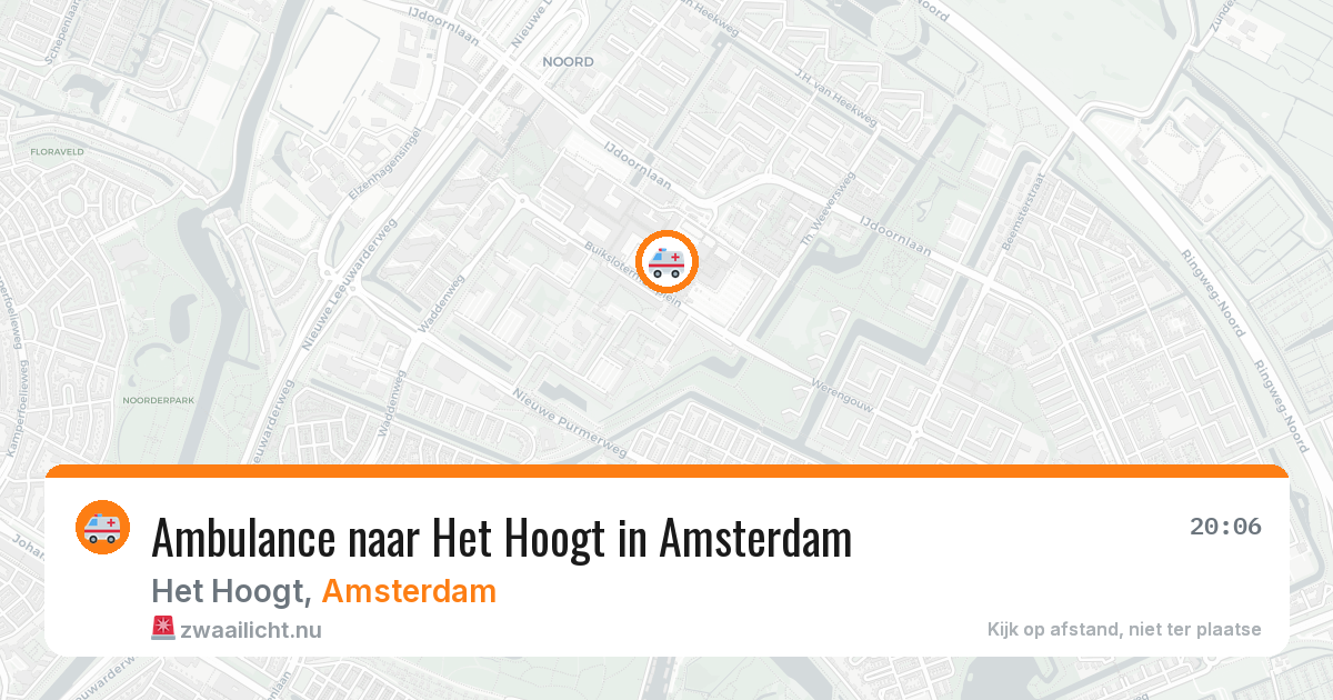 Ambulance naar Het Hoogt in Amsterdam — 2 mei 2026