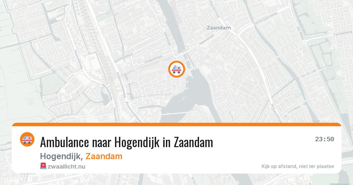 Ambulance naar Hogendijk in Zaandam — 25 jul 2026