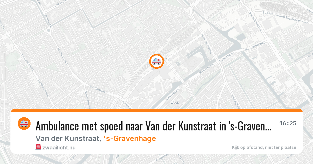 Ambulance met spoed naar Van der Kunstraat in 's-Gravenhage — 5 mei 2026