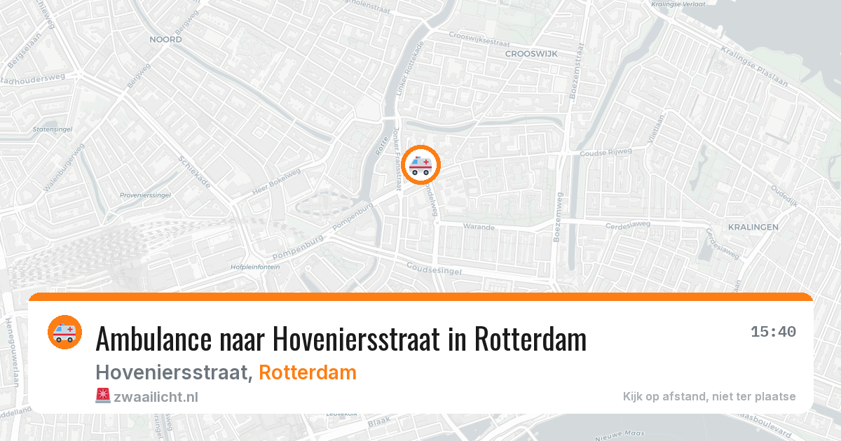 Ambulance naar Hoveniersstraat in Rotterdam — 10 jun 2026