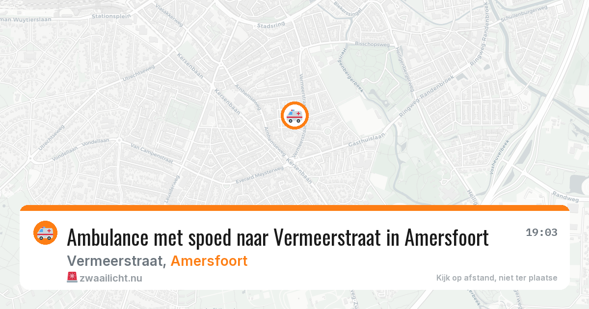 Ambulance met spoed naar Vermeerstraat in Amersfoort — 15 apr 2026