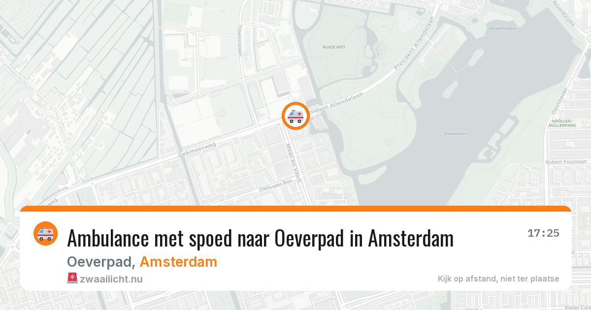 Ambulance met spoed naar Oeverpad in Amsterdam — 26 mrt 2026