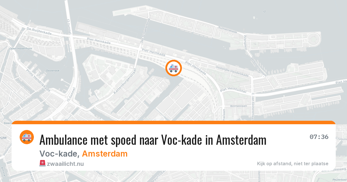 Ambulance met spoed naar Voc-kade in Amsterdam — 17 jul 2026