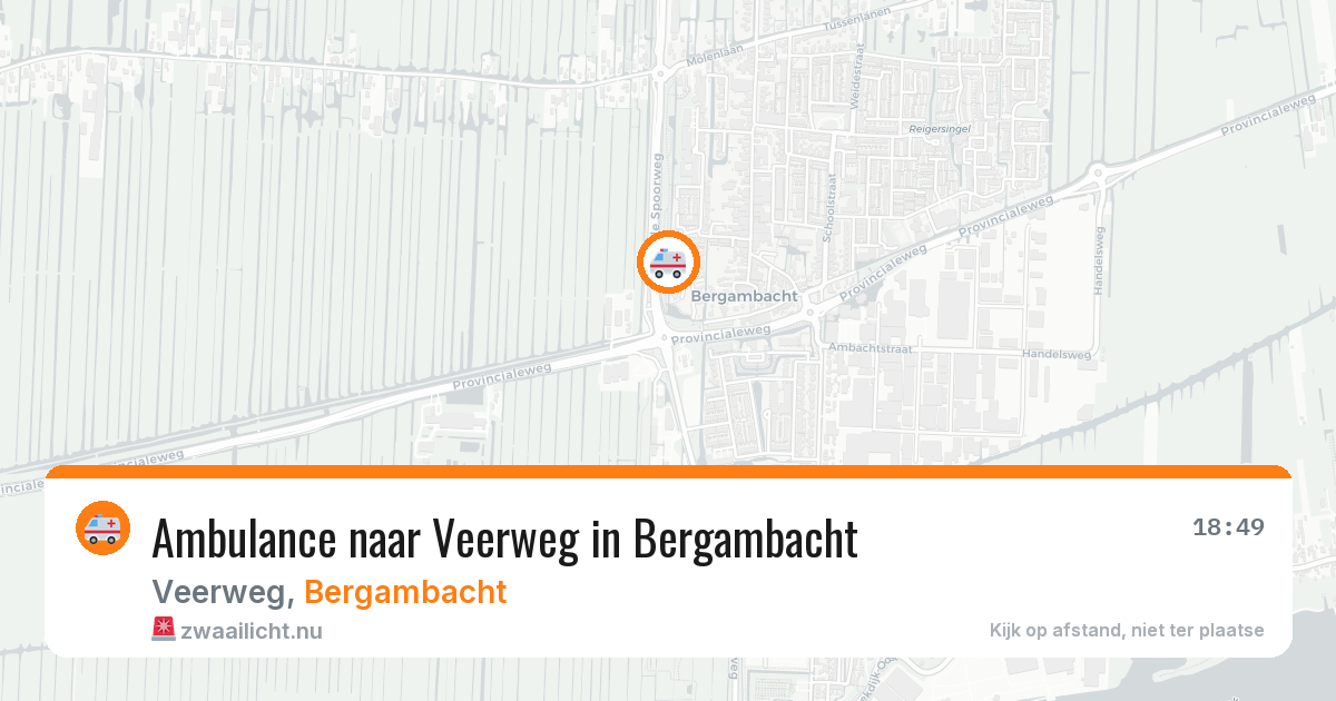 Ambulance naar Veerweg in Bergambacht — 17 mrt 2026
