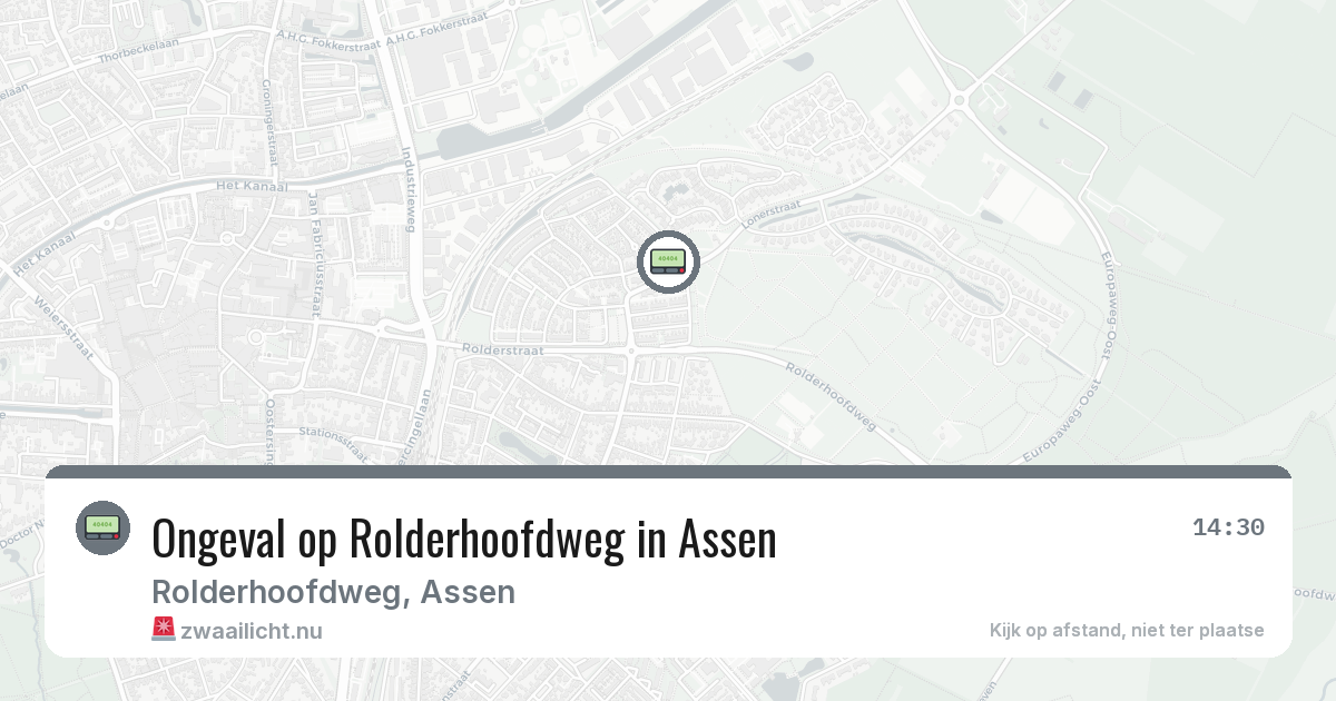 Ongeval op Rolderhoofdweg in Assen — 8 mei 2026