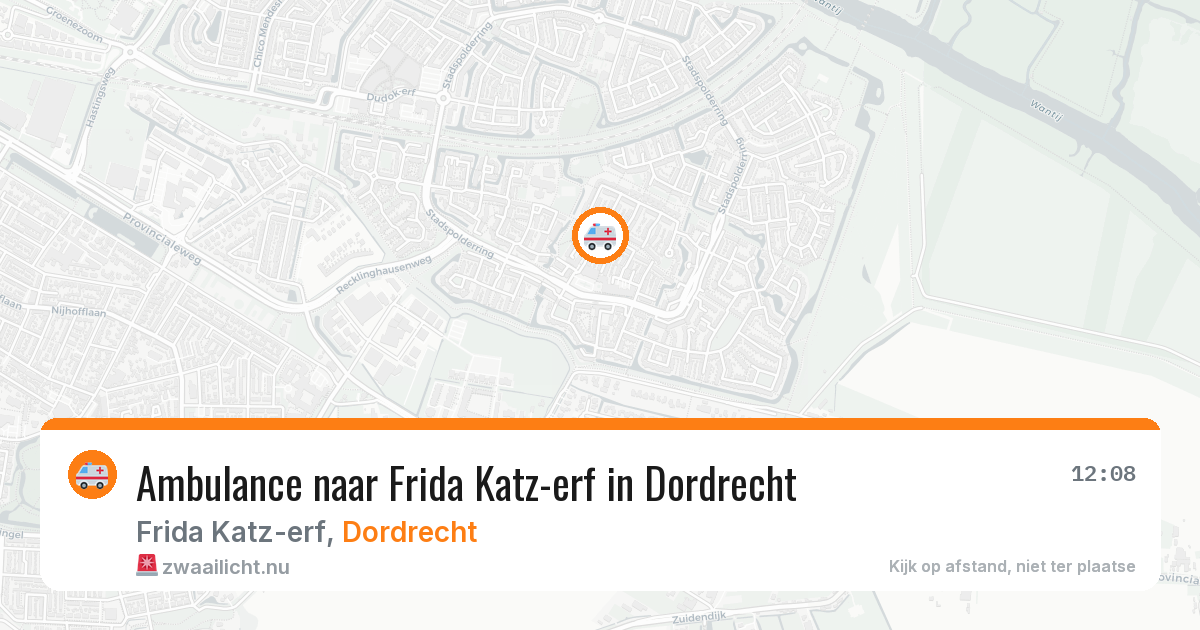 Ambulance naar Frida Katz-erf in Dordrecht — 25 jul 2026