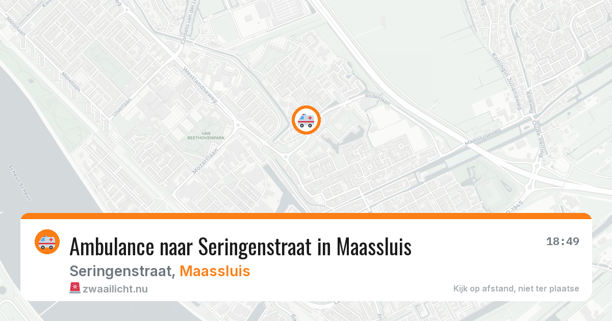 Ambulance naar Seringenstraat in Maassluis — 17 jul 2026
