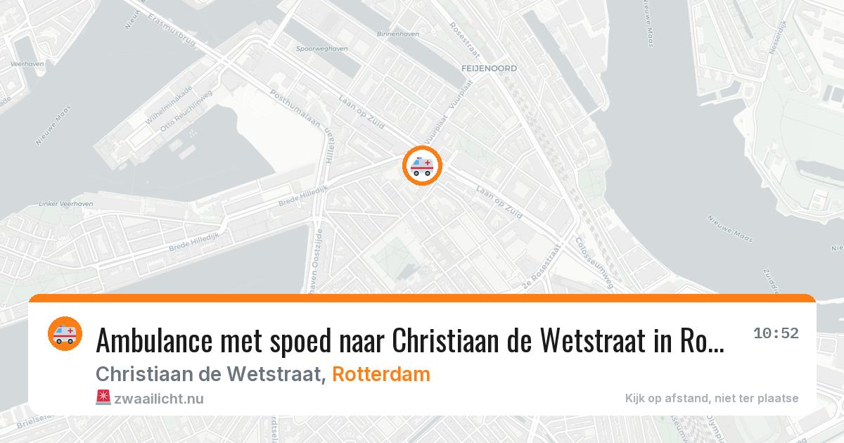 Ambulance met spoed naar Christiaan de Wetstraat in Rotterdam — 19 mei 2026