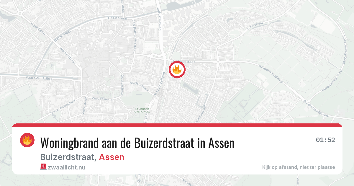 Woningbrand aan de Buizerdstraat in Assen — 5 mrt 2026