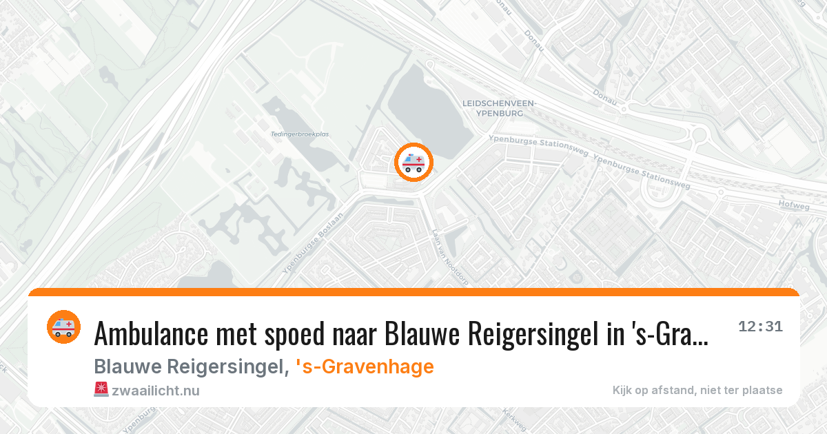 Ambulance met spoed naar Blauwe Reigersingel in 's-Gravenhage — 26 mei 2026