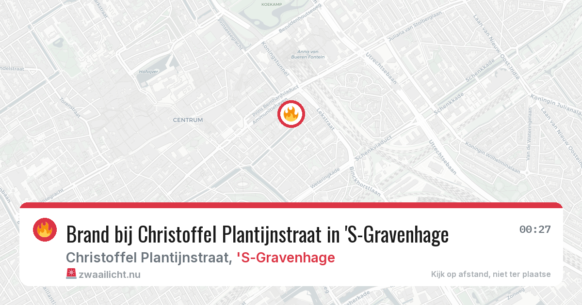 Brand bij Christoffel Plantijnstraat in 'S-Gravenhage — 2 apr 2026
