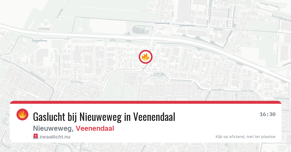 Gaslucht bij Nieuweweg in Veenendaal — 21 apr 2026