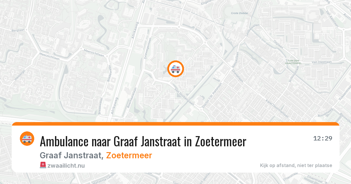 Ambulance naar Graaf Janstraat in Zoetermeer — 4 jun 2026