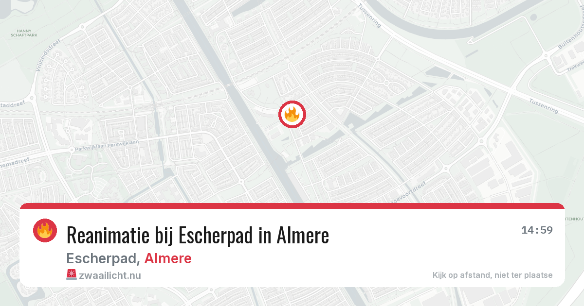 Reanimatie bij Escherpad in Almere — 22 mrt 2026