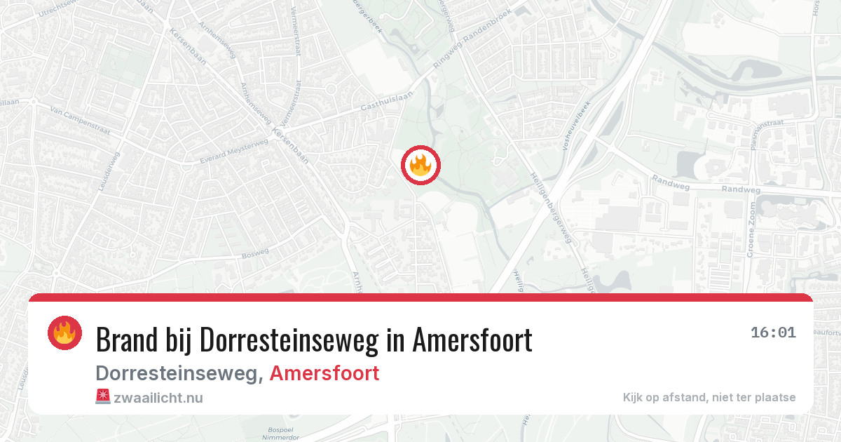 Brand bij Dorresteinseweg in Amersfoort — 25 mei 2026