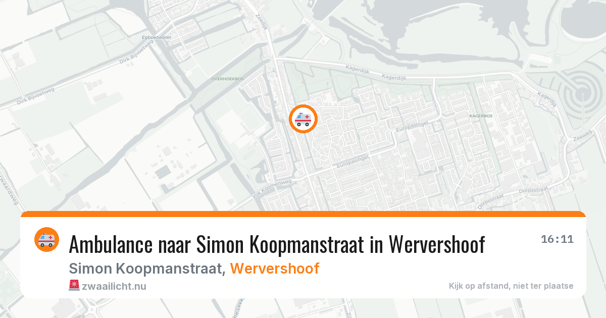 Ambulance naar Simon Koopmanstraat in Wervershoof — 9 jul 2026