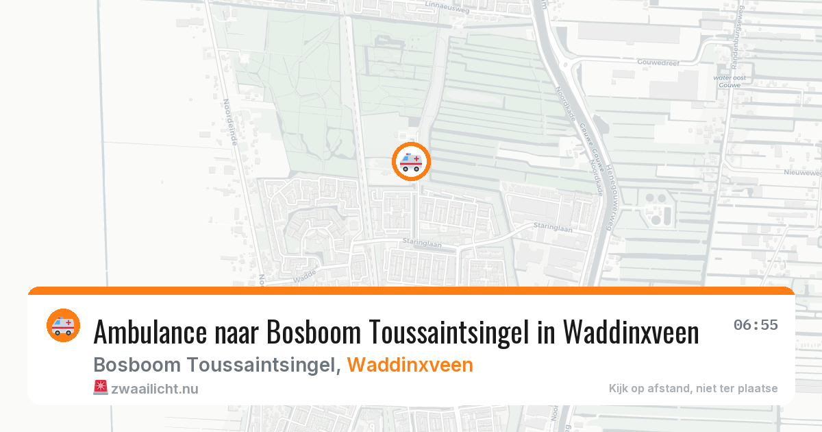 Ambulance naar Bosboom Toussaintsingel in Waddinxveen — 20 mrt 2026