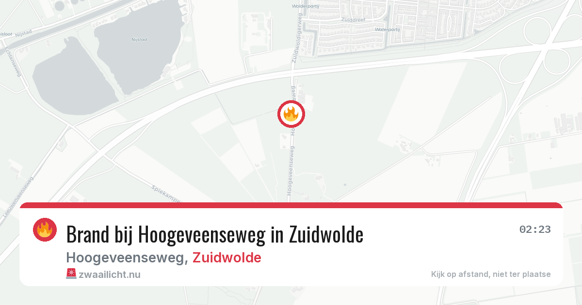 Brand bij Hoogeveenseweg in Zuidwolde — 11 apr 2026