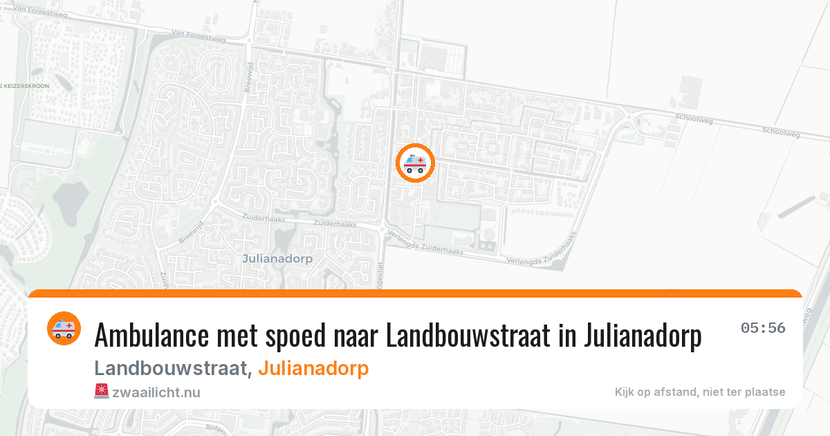 Ambulance met spoed naar Landbouwstraat in Julianadorp — 22 mrt 2026