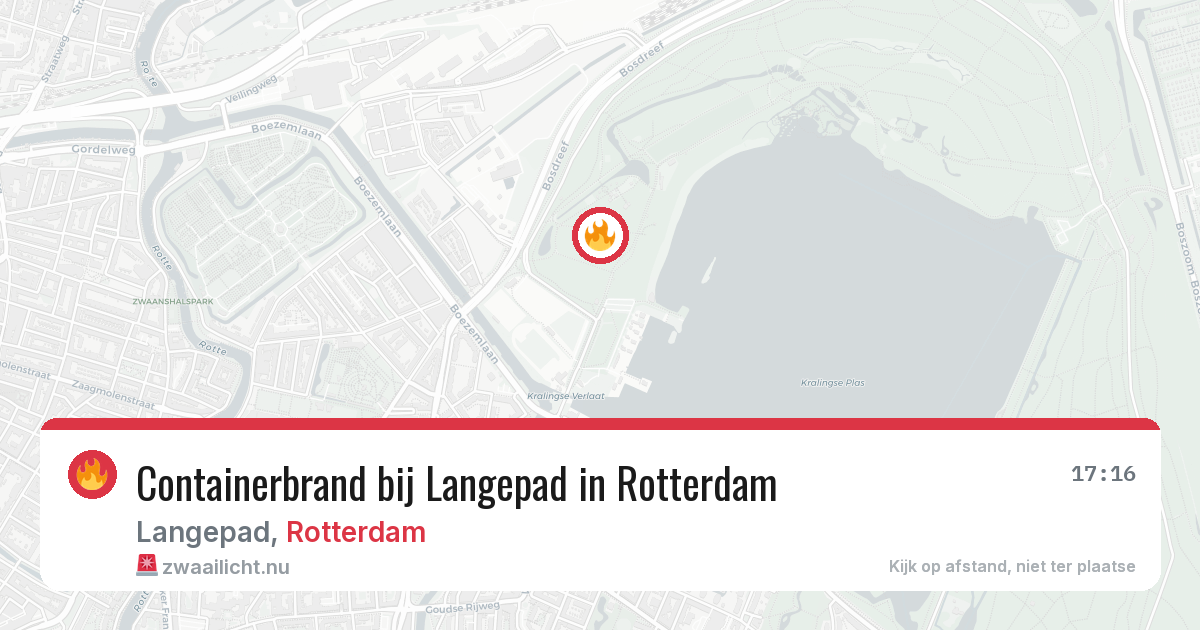 Containerbrand bij Langepad in Rotterdam — 12 jul 2026