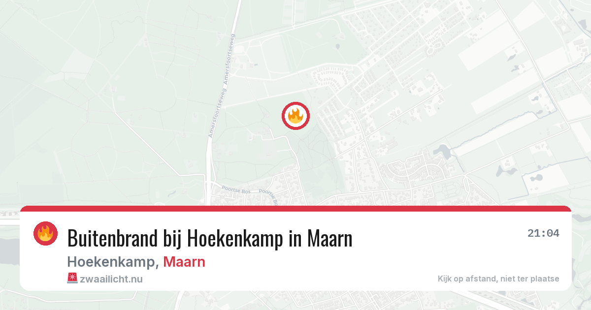 Buitenbrand bij Hoekenkamp in Maarn — 13 jul 2026